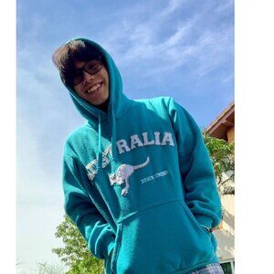 Hoxley Australia Down Under Hoodie Sweatshirt Kangaroo Men's Size XL